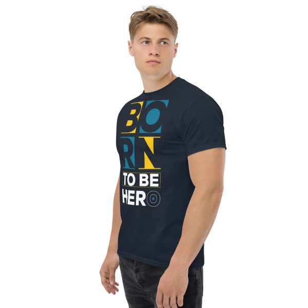 Born to be hero men`s T-shirt - Image 4