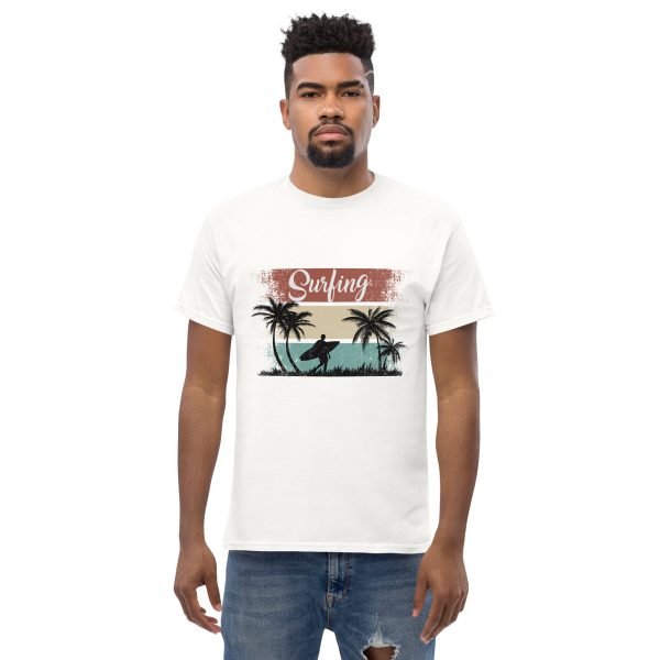 Surfing men`s T-shirt - Image 4